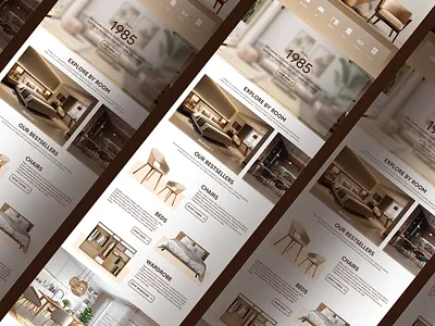 Furniture Website branding creative logo design design digital designer famous graphic designers freelance graphic designer furniture website gradient graphic design illustration logo moda social media ui ux vector visual designer website website presentation