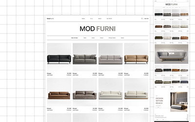 Furniture home page design design desktop page furniture web site ui uidesign ux website