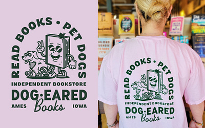Read Books - Pet Dogs Shirt book book character bookstore character dog merch retro shirt summer vector