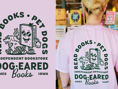 Read Books - Pet Dogs Shirt book book character bookstore character dog merch retro shirt summer vector