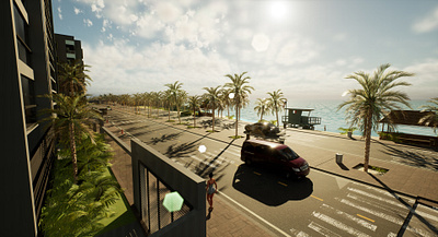 Miami in UE5 3d environment art game art metaverse realistic ue5