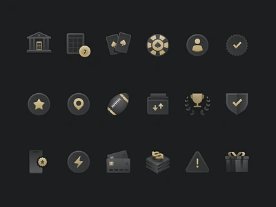 BetMGM Icons casino gold icon icon set iconography modern sleek sports