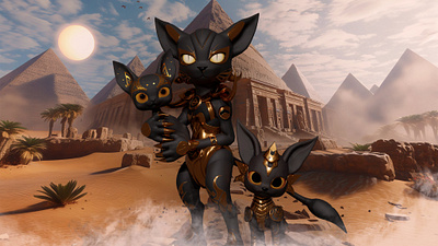 TCG World - Cat Family 3d 3d game art blender character character design game art metaverse outsourcing studio