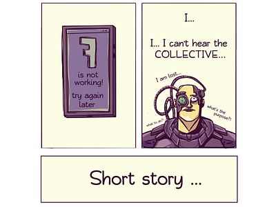 Short, but true story. application borg character collective cyborg down illustration sci fi social media