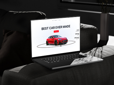 Car Website Concept car graphic design landing page red ui ux website