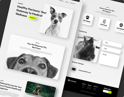 Pro Medic 3d animal animation branding cat design dog graphic design home landing logo motion graphics ui vet web design webdesign