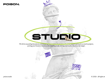 Poison Studio's Award-Winning Website art direction award winning creative direction siteoftheday web design website