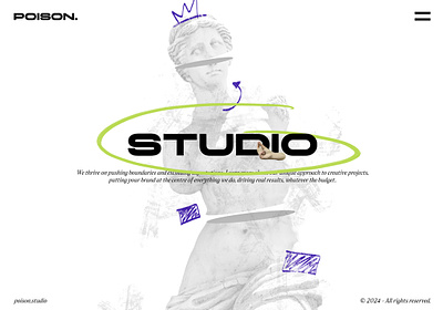 Poison Studio's Award-Winning Website art direction award winning creative direction siteoftheday web design website