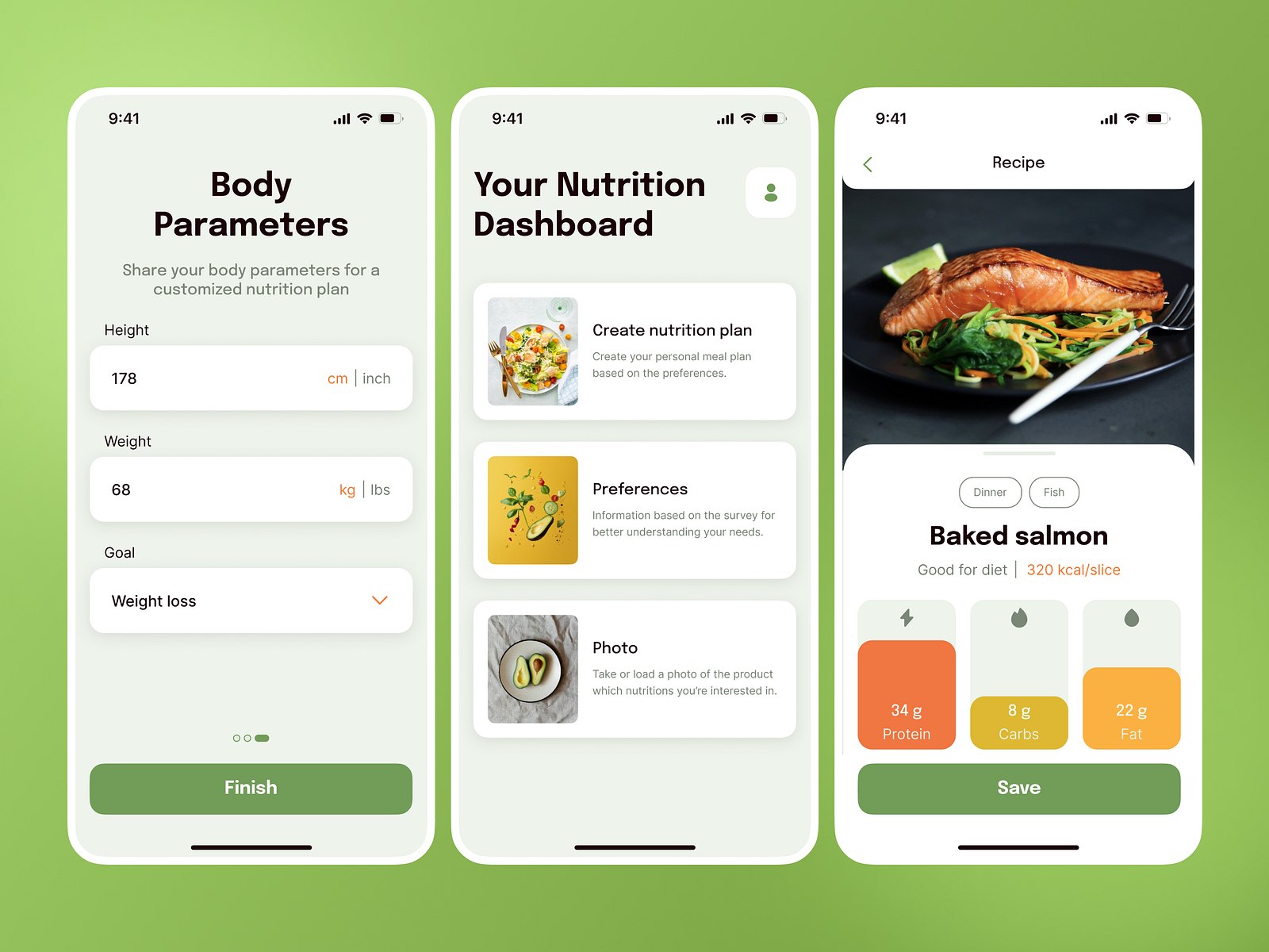 AI Diet planning mobile app Nutrition tracker app by Antanina