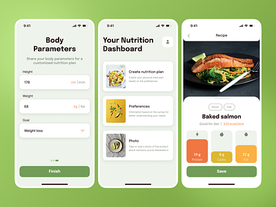 AI Diet planning mobile app | Nutrition tracker app ai application artificial intelligence cards daily design dishes fitness ios lifestyle meal minimalism mobile mobile application nutrition recipes tracker ui design ux wellness