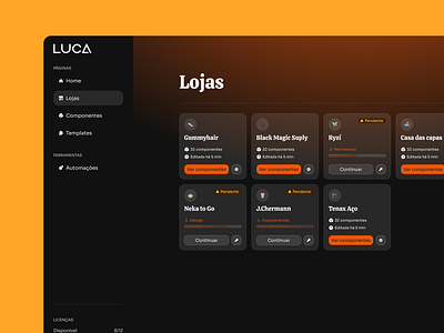 LUCA - Store page design product design shopify ui ux web app