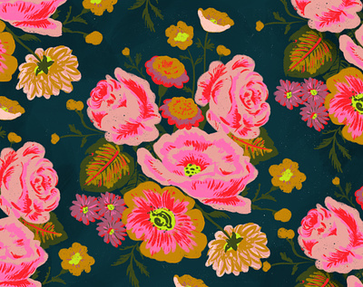 Flower pattern 🌺🌼🌹🌸 blooms blossoms botanical colorpalette digitalart digitalillustration drawing floral flowers illustration nature pattern patterndesign patternillustration process procreate sketch whimsical