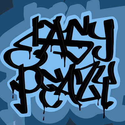 Easy Peazy design digital art digital graffiti fresco graffiti graphic design graphic designer illustration