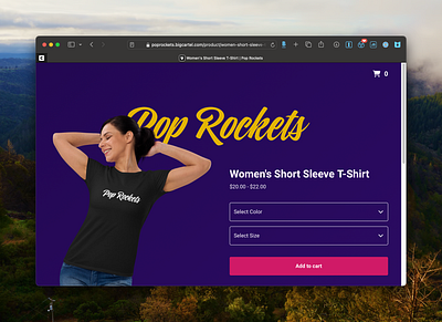 Pop Rockets Merch Store big cartel css printful purple website