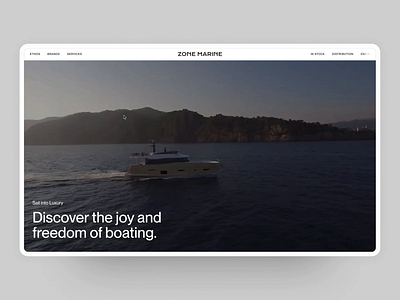 Zone Marine - Website Design animation app art boat boats brand branding clean design direction dropdown menu sea ui user experience user interface ux visual wireframe yacht
