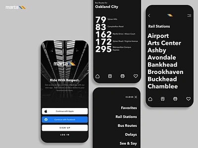 MARTA APP RE-DESIGN CONCEPT app atl atlanta design figma ui