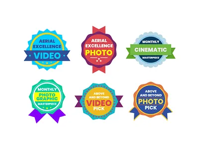 Badge Flat Vector award badge emblem flat vector logo pin