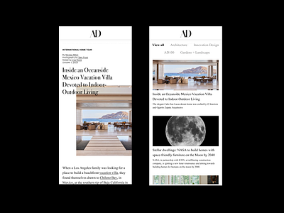 Architecture Digest | Mobile ag architecture digest blog ui ux