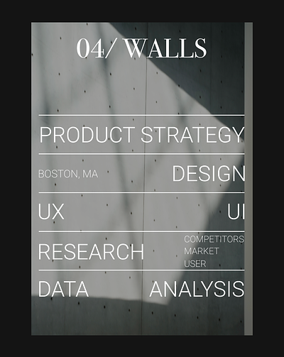 04/ WALLS | Poster Exploration