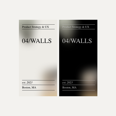 04/ WALLS | Studio Business Cards