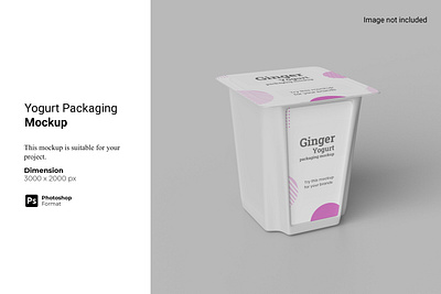 Yogurt Packaging Mockup realistic