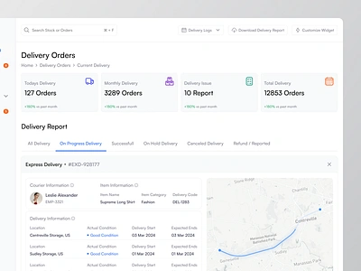 Cureer - Admin Delivery Dashboard admin admin dashboard dashboard delivery delivery dashboard delivery management delivery tracking design package delivery package tracking parcel tracking product design saas saas dashboard tracker tracking ui ui design uiux