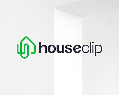 Houseclip Logo brand branding business clip design graphic design house icon illustration limitless logo logo design logotype mark symbol