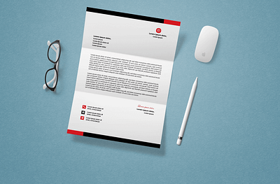 Simple and professional letterhead design branding graphic design illustration letteread print professional resume