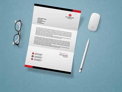 Simple and professional letterhead design branding graphic design illustration letteread print professional resume