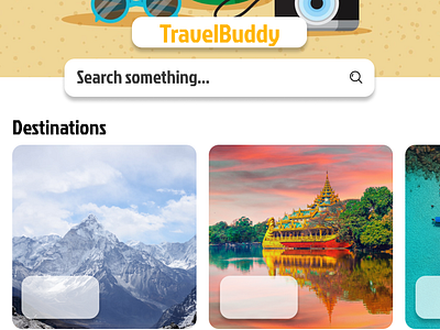 TravelBuddy Mobile App UI app design figma mobileapp mockup travel ui