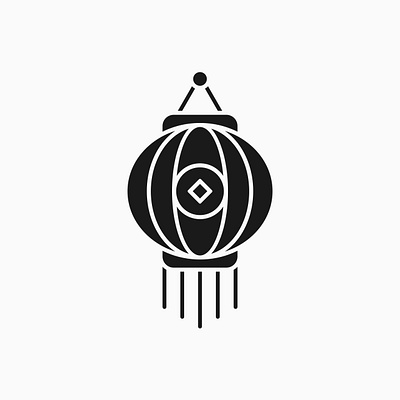Chinese New Year Icon | Black Fill branding chinese new year chinese new year icon design graphic design icon icon design illustration lamp lantern logo lunar lunar festival lunar lamp lunar lantern ui ux vector