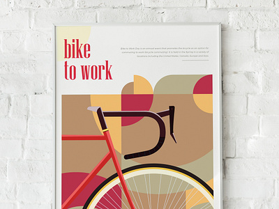bike to work poster geometric graphic design minimalism poster print design vector
