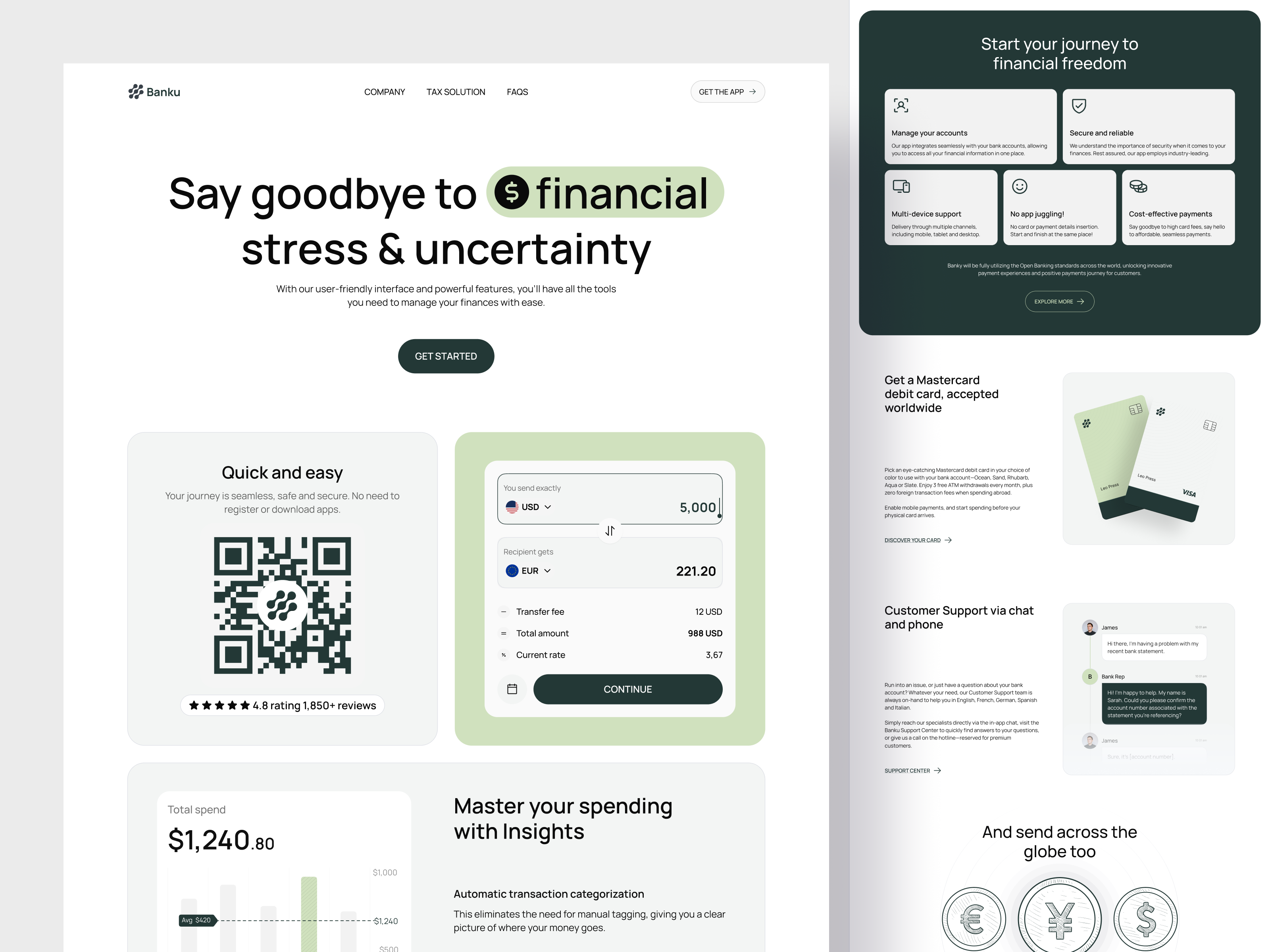 Fintech - Bank Landing Page b2b bank finance fintech landing page saas ui ux web design