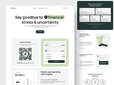 Fintech - Bank Landing Page b2b bank finance fintech landing page saas ui ux web design