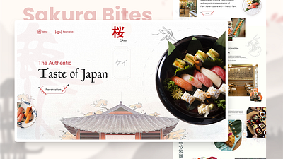 Sakura Bites figma japanese restaurant layout ui uiux ux website design