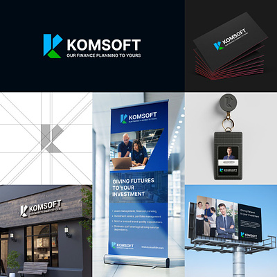 Komsoft k letter logo design branding k letter logo k logo letter logo logo logo design tech logo