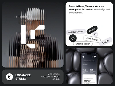 Logo & Visual Brand for LoganCee Studio branding envato framer graphic logancee logo shopify themeforest ui visual webflow website design wordpress