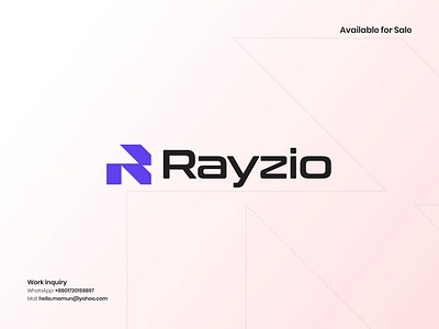 Rayzio - letter R web app, software, technology logo best logo branding business logo corporate logo designishkul famous logo logo logo design logo designer logo icon modern logo nokshakar popular logo rayzio technology logo web app