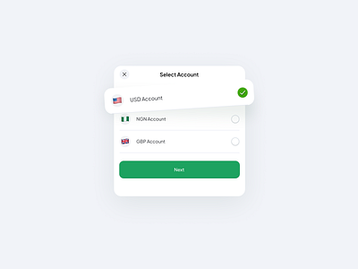Select Currency Modal design landing page modal product design ui