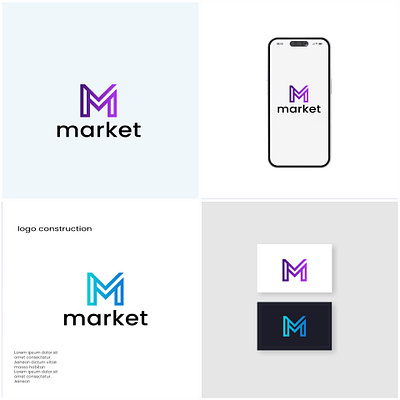 M market logo branding branding logo logo design m logo