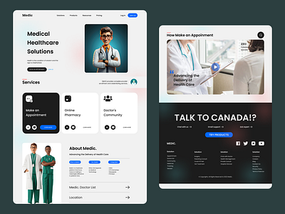 Medic-Healthcare-Landing-page digitalhealthcare emperor emperorbrain emperorbrains healthcaredesign healthcareit healthcarelanding healthcareplatform healthcareportal healthcaresolutions healthcareui healthtech medicalservices medicalwebsite medicineonline medtech patientcare telemedicine ui ux