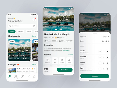 Hotel Booking App android app booking delisas hotel booking hotel booking website ios mobile ui stay tour travel ui ux