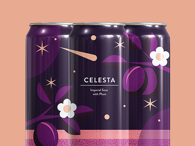 Born Brewing Co - Celesta beer illustration packaging