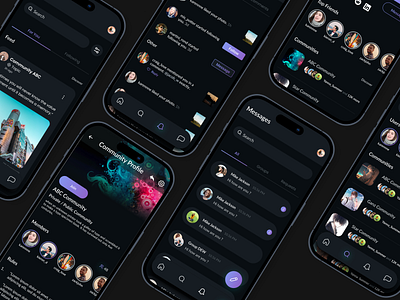 Social Media App chat chat app dark mode design mobile news app prototype social social media app ui ui ux ux