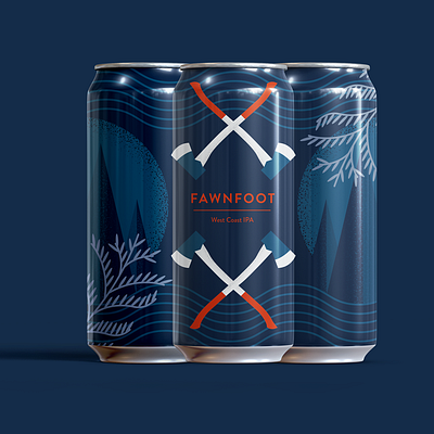 Born Brewing Co - Fawnfoot beer illustration packaging