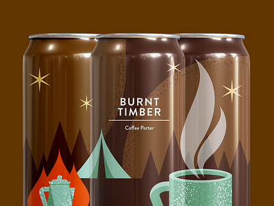 Born Brewing Co - Burnt Timbre beer illustration packaging