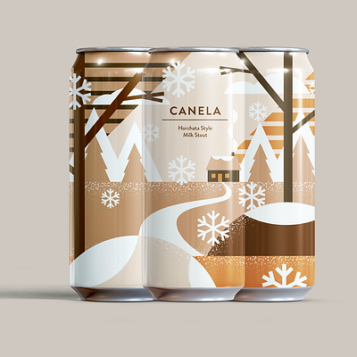 Born Brewing Co - Canela beer design illustration packaging