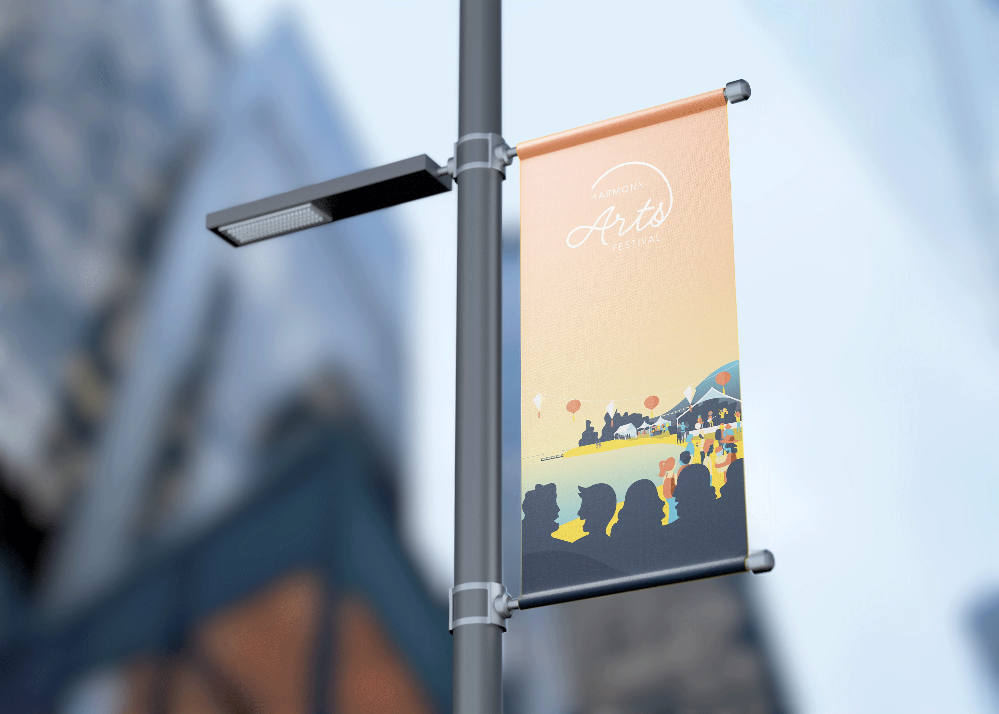 Harmony Arts Festival Banner illustration vector