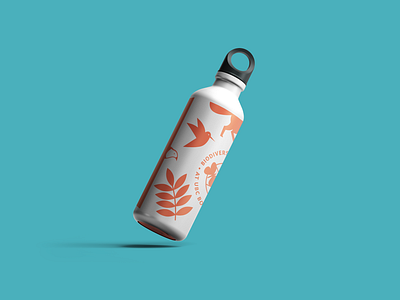 Biodiversity days bottle illustration packaging vector