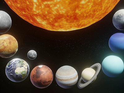 Photorealistic Solar System 3D Model 2k Textures 3d 3d model cosmos earth 3d model graphic design moon 3d model photorealistic photorealistic earth photorealistic mars photorealistic moon photorealistic solar system photorealistic sun solar system solar system 3d model sun 3d model